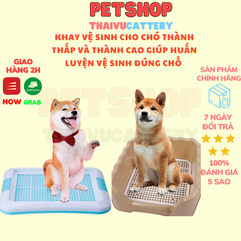 Khay Vệ Sinh Cho Chó thành thấp và thành cao - Huấn Luyện Chó đi vệ sinh đúng chỗ