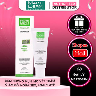  Kem Dưỡng Giảm Mụn Ngừa Sẹo Đặc Biệt Hỗ Trợ Mờ Vết Thâm MartiDerm Acniover Cicavent 40ml 