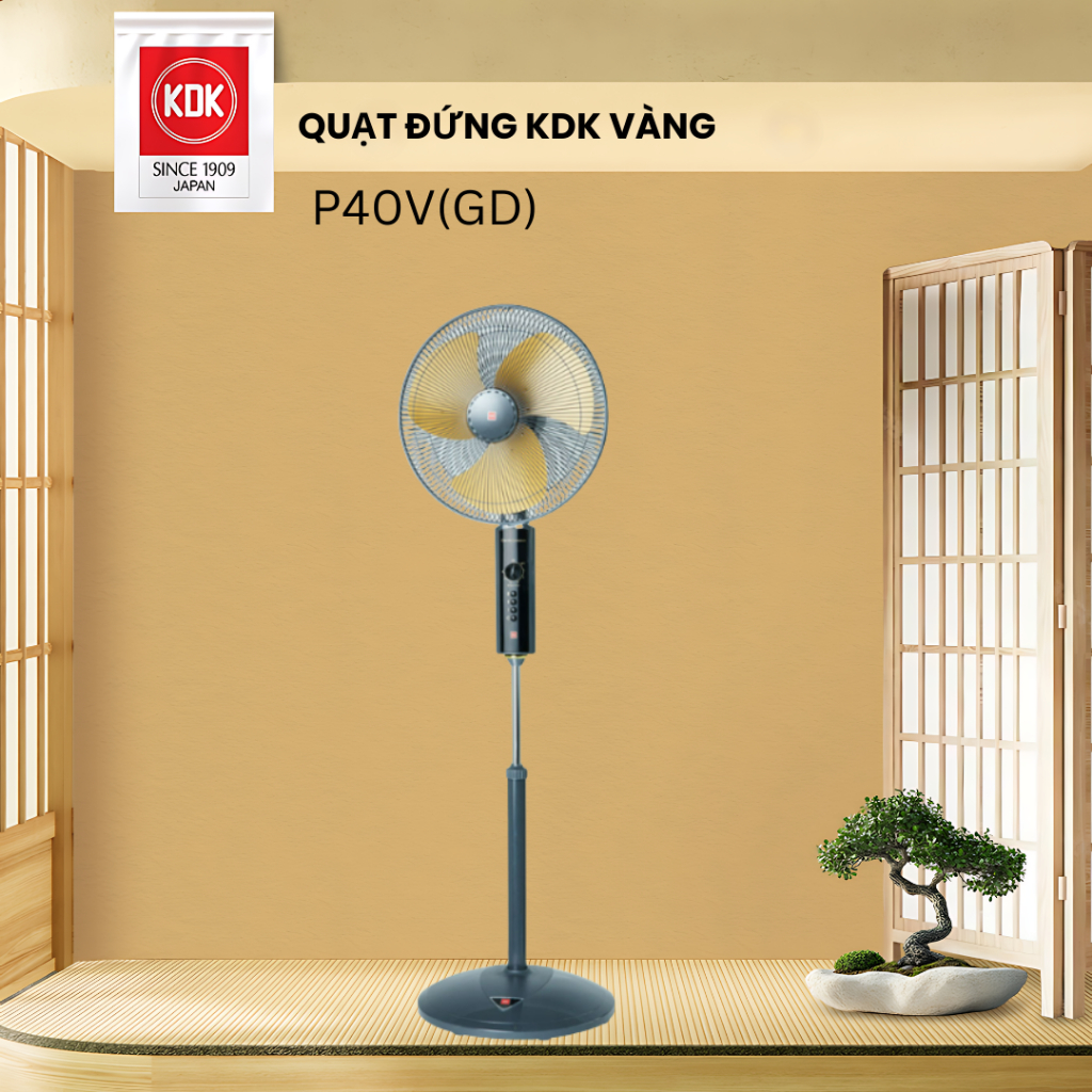 Quạt đứng Nhật KDK màu Vàng P40V(GD) - Bảo hành Chính hãng KDK