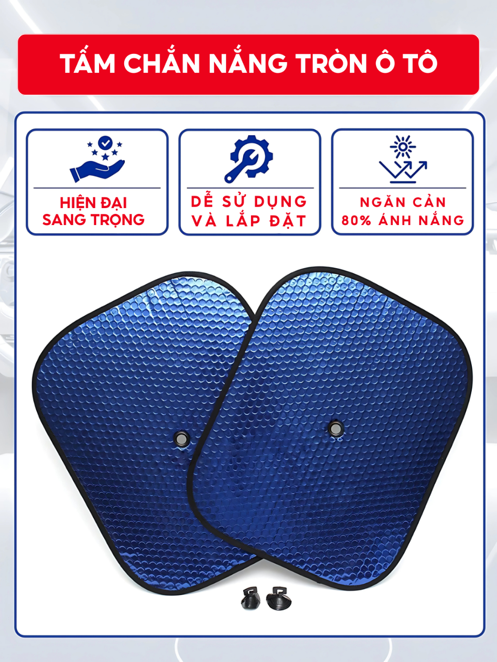 Tấm Chắn Nắng Tròn Ô Tô Gập Gọn