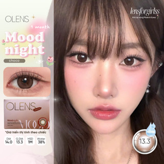 (OLENS) LENS 1 THÁNG | Kính áp tròng GIÃN TRÒNG - MOODNIGHT CHOCO chính hãng KOREA | LENSFORGIRLSS