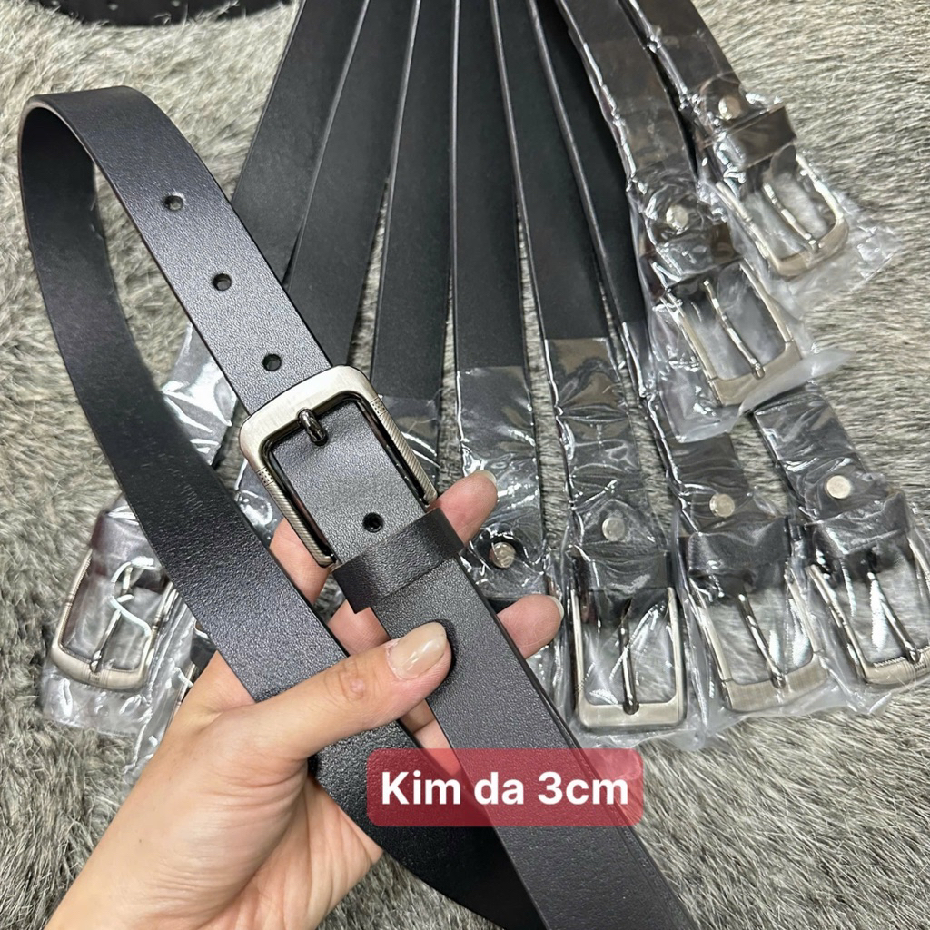 Thắt Lưng Nam Da Bò Nguyên Tấm – Bản 3cm – Khóa Kim Hợp Kim Antimon – 2 Màu Đen Nâu