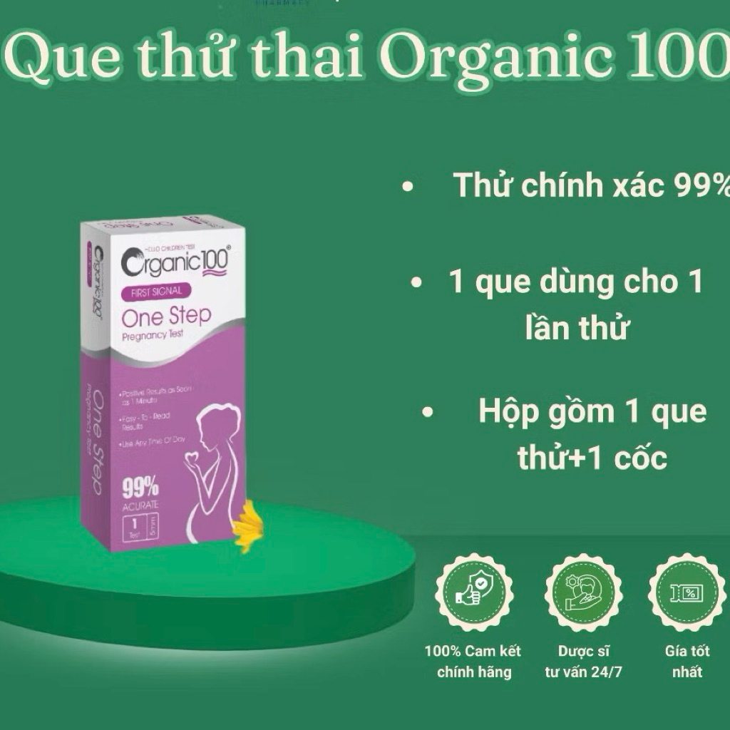 Que thử thai One Test - Organic100 Pregnancy Test