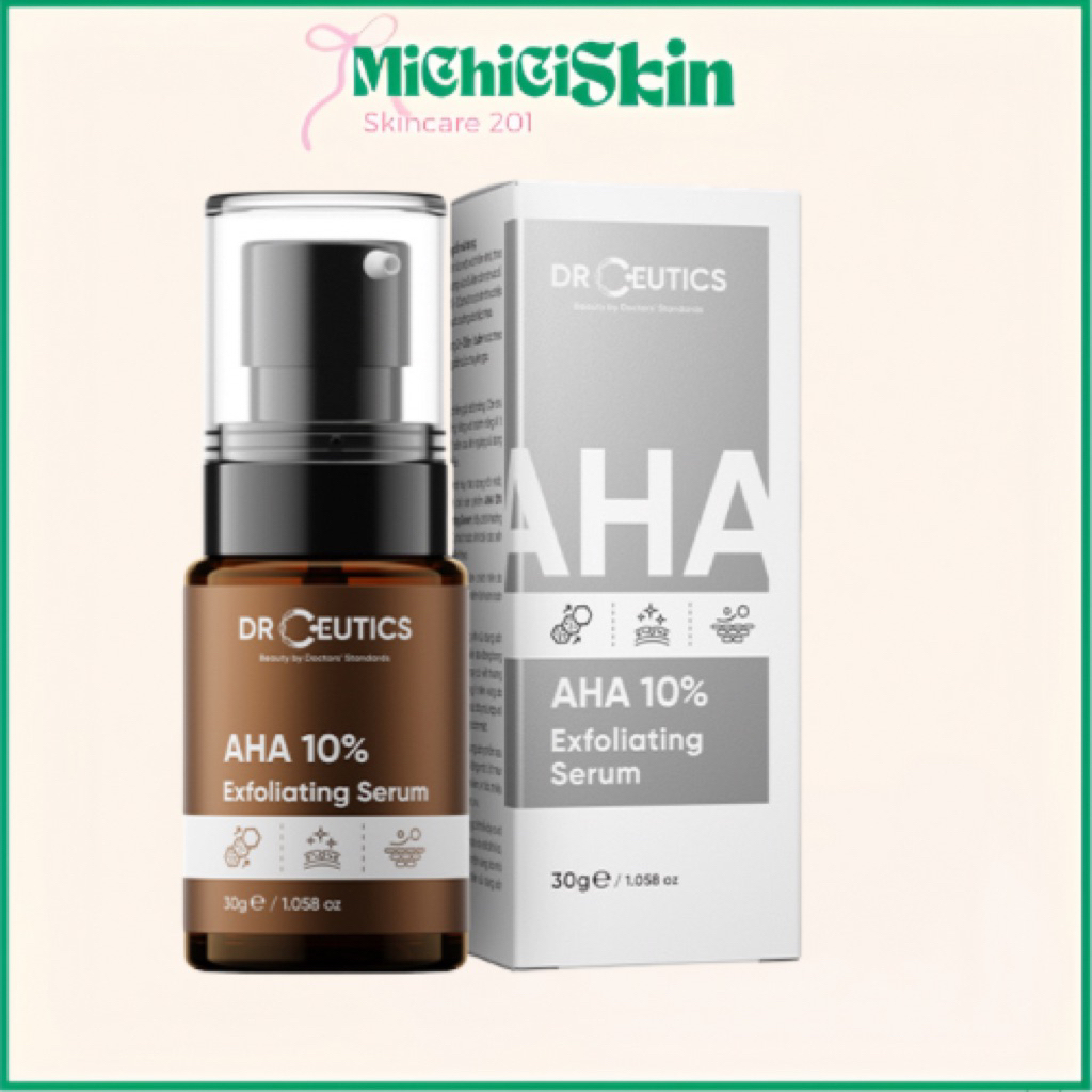 [MICHICI Skin] Tẩy da chết DrCeutics AHA 10% Exfoliating Serum làm sáng chống lão hóa