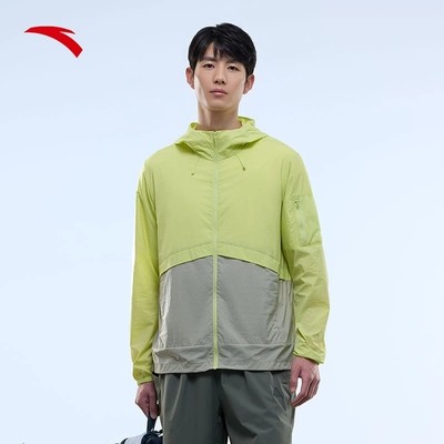 ANTA Nam Outdoor Camping Áo khoác thể thao dệt chống thấm nước ngoài trời Woven Track Top 1525B6605