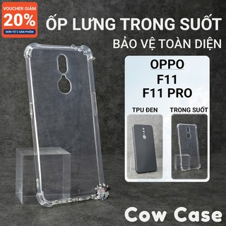 Ốp lưng Oppo F11 Pro / F11 Cow case trơn màu đen | Ốp điện thoại Oppo dẻo bảo vệ camera đt toàn diện