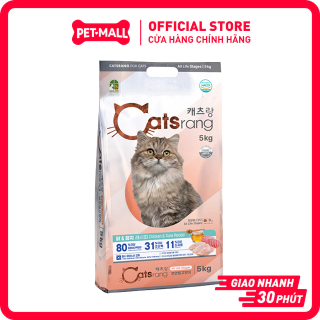 5KG - Thức ăn mèo CATSRANG - Dành cho mèo mọi lứa tuổi, nhập Hàn Quốc Petmall