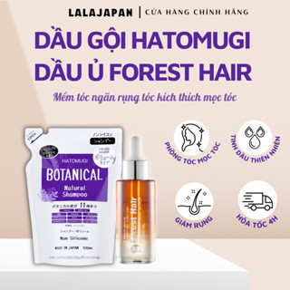 Dầu gội Hatomugi Botanical Nhật Bản và Dầu ủ Forest Hair combo giúp mềm tóc ngăn rụng tóc kích mọc tóc phồng tóc
