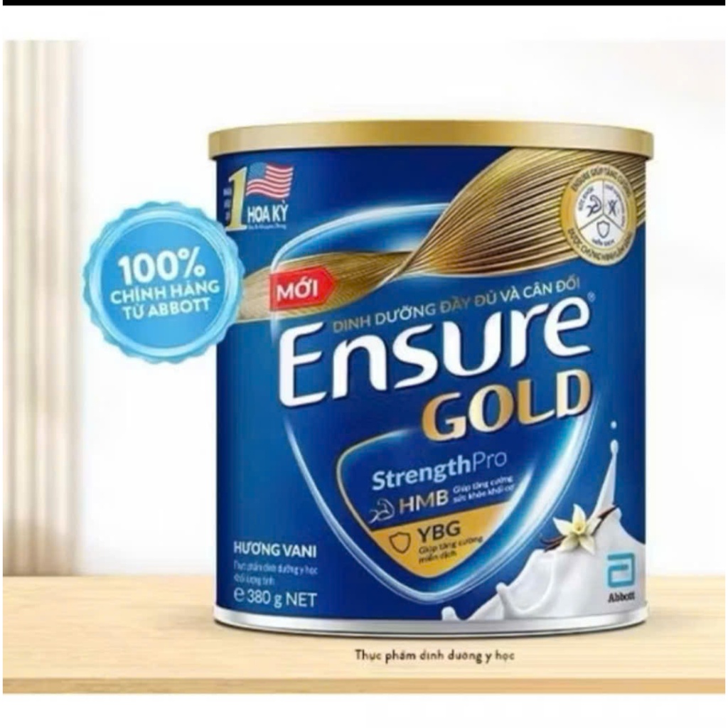 [Date 2026] Sữa bột Ensure Gold 380g hương vani