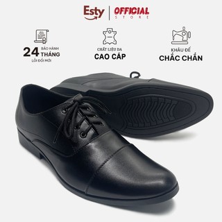 Giày tây nam ESTY Oxford cột dây cao cấp,Giày da đế khâu phong cách công sở lịch lãm.