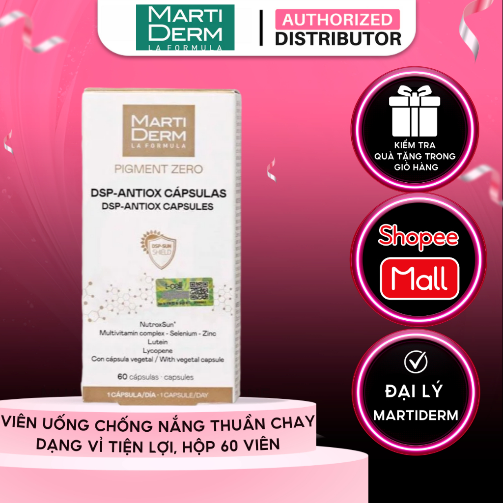 TPBVSK Viên Uống MartiDerm Pigment Zero DSP Antiox Capsules 60 Viên