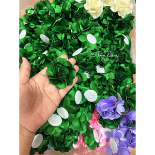 Sét 10 cái - HOA HỒNG VẢI PHI LỤA 6cm