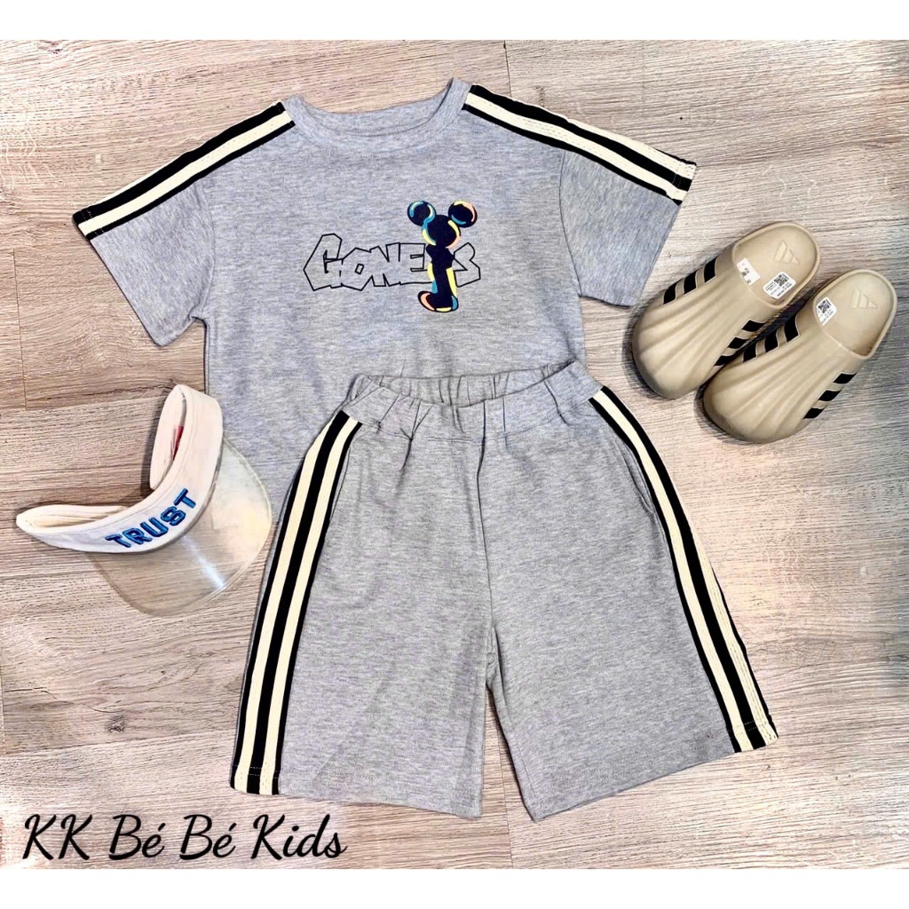 Bộ xám 3 sọc Mickey