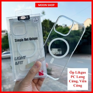 Ốp Likgus.s Lưng Cứng Viền Cứng Sạc hỗ trợ sạc không dây chống Ố Vàng cho iPhone 12 13 14 15 16 17 Plus Pro Promax