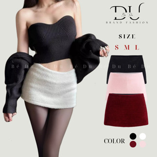 Chân Váy Ngắn Nữ Lông Thỏ Mini Skirt Trơn Basic Chân Váy Cạp Thấp Trẻ Trung Cá Tính Chân Váy Siêu Ngắn Phong Cách Y2K
