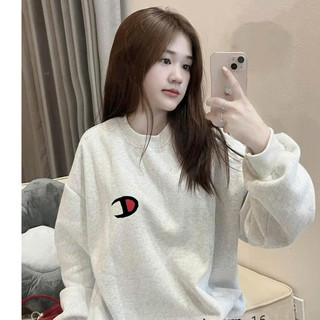 (Hàng Đẹp) Áo Sweater CHAM. PI. ON Thêu Mặt Trước Hàng QC Cao Cấp , Áo Nỉ Cổ Tròn Basic Dày Dặn Dáng Rộng Nam Nữ