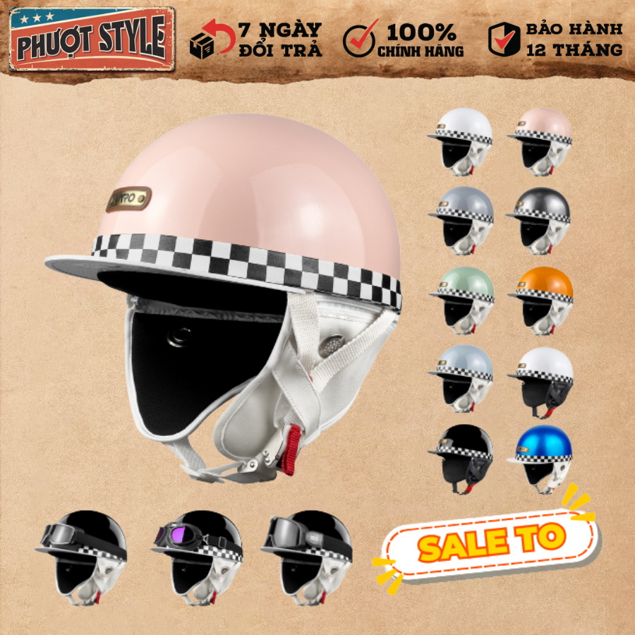 Mũ bảo hiểm nửa đầu Varo N120 Bosozoku Japan Style nửa đầu vintage - Mũ bảo hiểm moto Vintage 1/2 đầ
