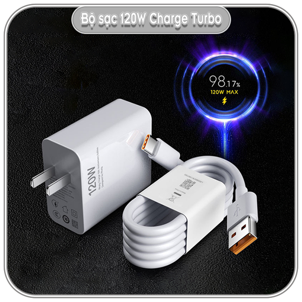 Bộ sạc 120W + 6A Type-C Xiaomi US Turbo Bộ chuyển đổi sạc nhanh Cáp 6A