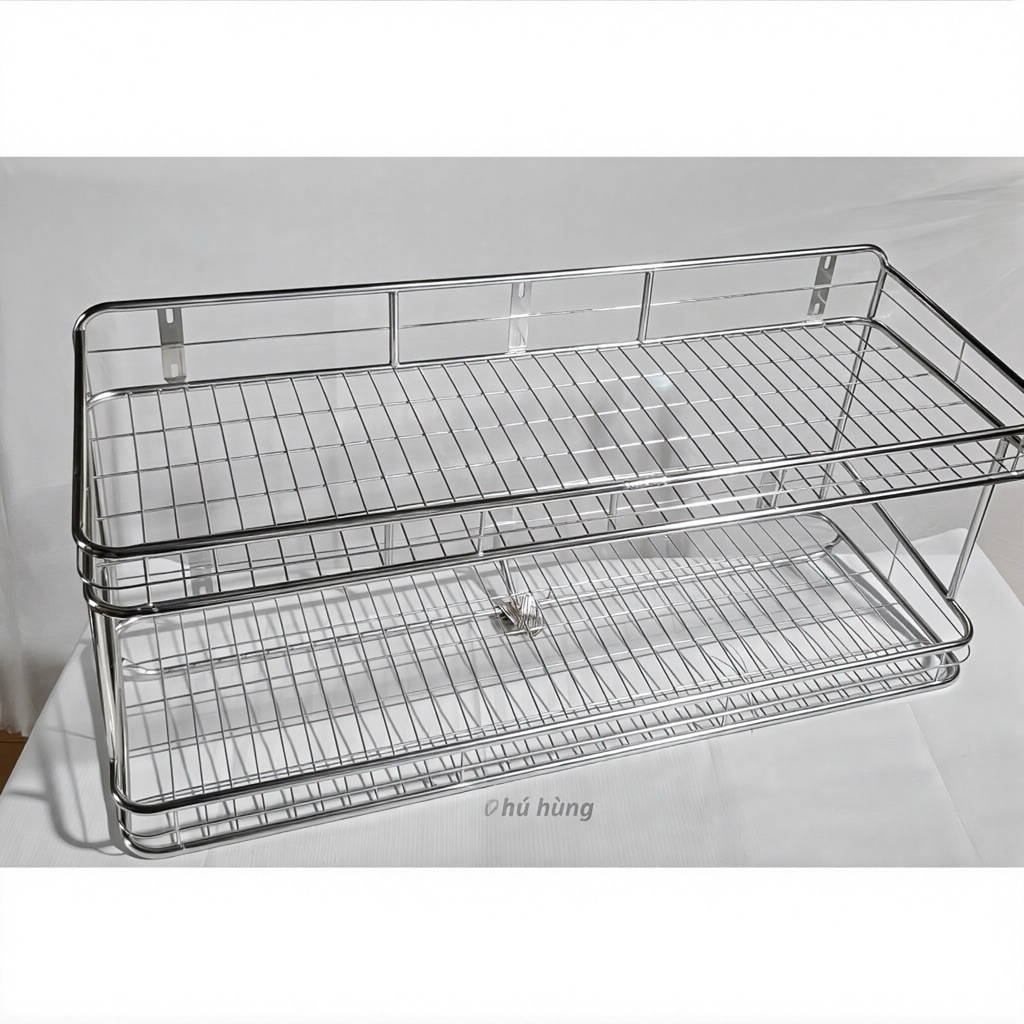 KỆ TREO 2 TẦNG INOX CAO CẤP ( ĐỦ SIZE) KỆ ĐỰNG CHÉN ĐĨA NHÀ BẾP