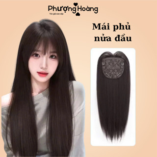 Tóc Giả Kẹp Mái Phủ Nửa Đầu Tự Nhiên – Che Hói, Che Tóc Bạc, Làm Dày & Dài Tóc Không Cần Lưới Trùm