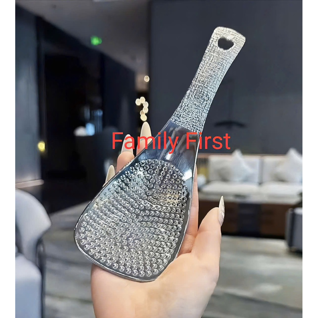 18 [Hàng Cao Cấp]Thìa xới cơm chống dính inox 304 nguyên khối, muôi xới cơm chống dính độ bền cao