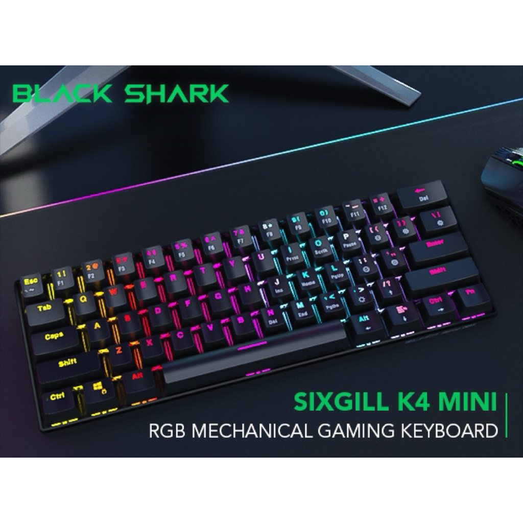 Bàn phím cơ Gaming Black Shark K4 LED RGB | Có app chỉnh | Stab căn chỉnh sẵn | Plate kim loại  | kết nối TypeC tháo rời | BigBuy360 - bigbuy360.vn