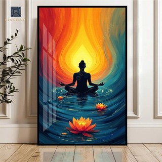  Tranh Tráng Gương Yoga Nghệ Thuật Tranh Treo Tường Decor Trang Trí Nhà Cửa Spa Phòng Thiền 