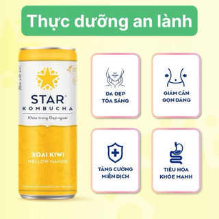 STAR KOMBUCHA VỊ XOÀI KIWI / MANGO KIWI 250ml