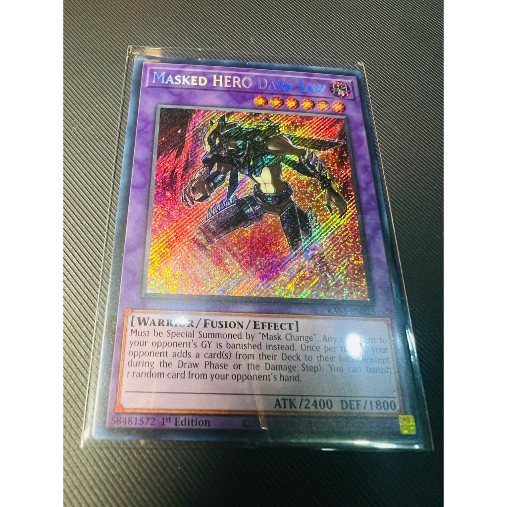 Thẻ bài Yugioh: Masked HERO Dark Law - RA01-EN025 - Secret Rare