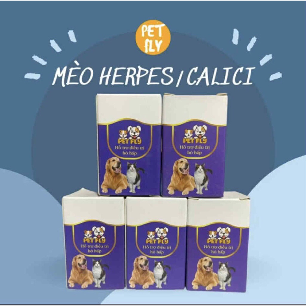 Hỗ trợ herpes/cacili cho chó mèo petfly