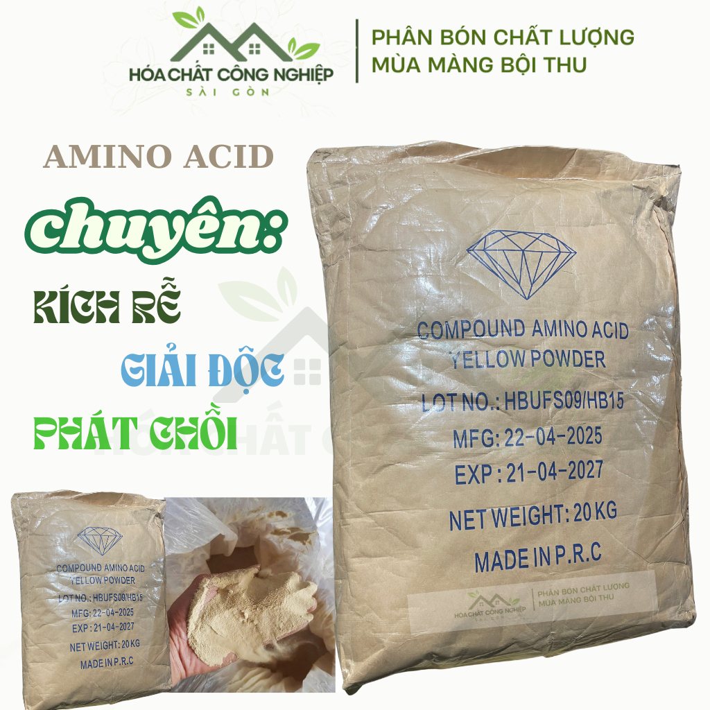 Bao 20kg Amino acid 45%  bao kim cương - phân  bón  hữu cơ cao cấp