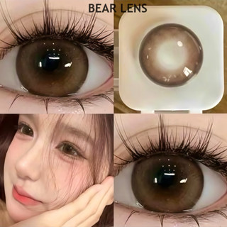   CÓ CẬN  BEAR LENS Kính Áp Tròng Nâu Tây Rum Brown Tone Nâu Caffe 