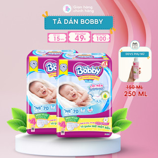   COMBO 2  Tã dán sơ sinh BOBBY XS70 dành cho bé <5kg BebePlus 