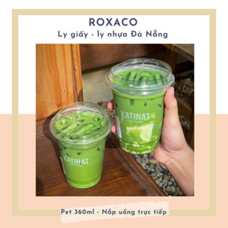 Combo 100 ly nhựa PET kèm nắp uống trực tiếp size 360/500/700ml