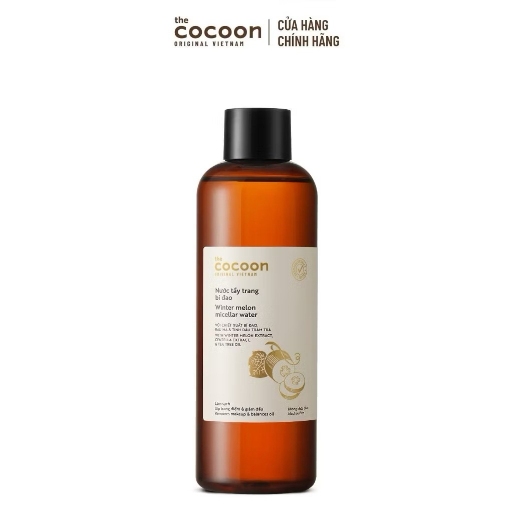 Nước tẩy trang bí đao The Cocoon Vietnam 500ml thuần chay cho da dầu mụn