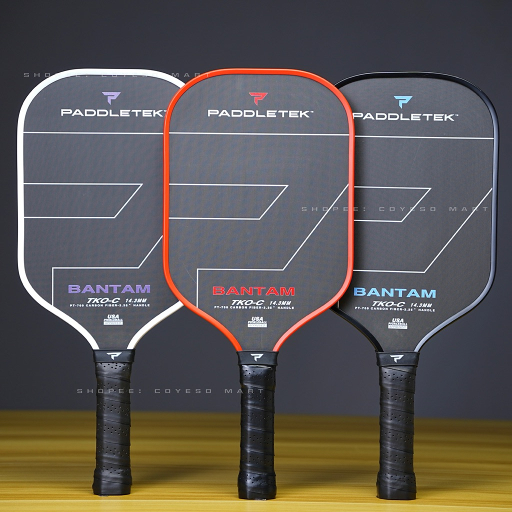 14mm Paddletek Bantam TKO-C (carbon 12k) vợt pickleball