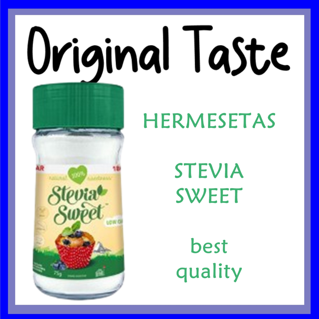 Đường Cỏ Ngọt Hermesetas Stevia Sweet 75g – Ngọt Ngào Tự Nhiên, Giảm Lo Âu Về Lượng Đường 🍃✨