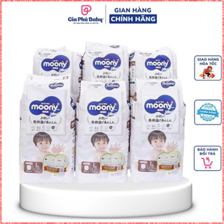 (Cộng Miếng) Bỉm Dán/Quần Moony Natural Size NB/S/M/L/XL  chính hãng Giaphubabyshop