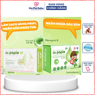 ( CTKM siêu rẻ) Gạc rơ lưỡi Dr Papie chính hãng hộp 30 Miếng Đã tẩm chất lượng