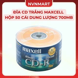 Đĩa trắng, Đĩa CD Maxell,Risheng (Hộp 50c) dung lượng 700mb