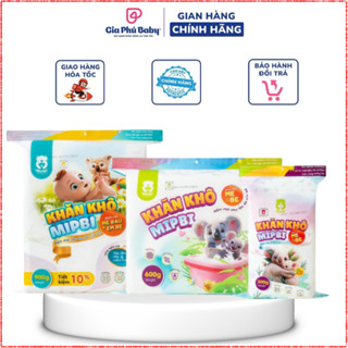 Khăn khô Mipbi chính hãng (1000g /900g/600g/300g ) đa năng dành cho bé từ sơ sinh