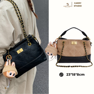  Túi Xách Nữ Cầm Tay  Kèm Charm Size 23cm Da Pu Mềm Mịn Kèm Dây Đeo Chéo Hợp Đi Chơi Đi Làm 