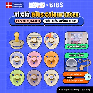 Ti Giả BIBS Colour Latex Chính Hãng Đan Mạch Cao Su Tự Nhiên Cho Bé - Mềm Như Ti Mẹ, Hỗ Trợ Chỉnh Nha, Không BPA