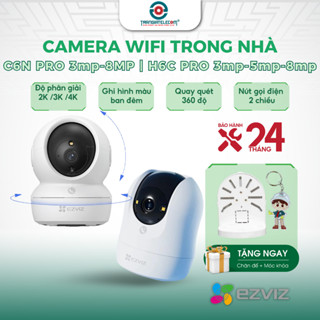 Camera Wifi Trong Nhà Ezviz C6N, H6C PRO 3MP/ 5MP/8MP Đàm Thoại 2 Chiều,  Xoay 360, Màu Ban Đêm - TRANGIATELECOM