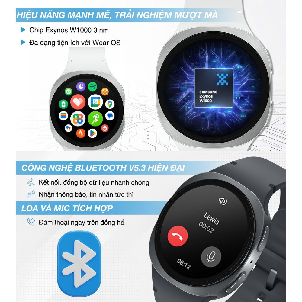 Đồng hồ thông minh Samsung Galaxy Watch 8, Galaxy AI,Hàng chính hãng | BigBuy360 - bigbuy360.vn