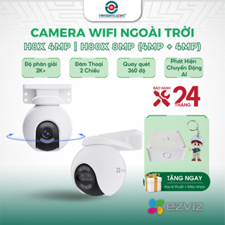  Camera WIFI Ngoài Trời EZVIZ H80X DUAL 4K Ống Kính Kép Đàm Thoại 2 Chiều Xoay 360 Còi Báo Động 