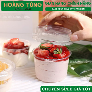  100 Hộp Nhựa Đựng Bánh Lạnh Mousse Tiramisu Panna Cotta 250ml  W250  