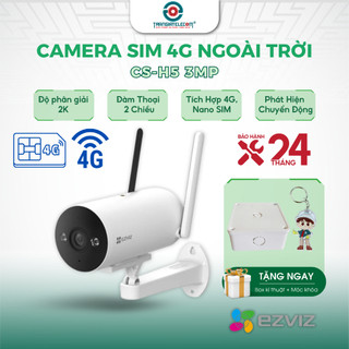  Camera Ngoài Trời Không Dây EZVIZ H5 Dùng Sim 4G Tầm Nhìn 2K Chống Mưa Đàm Thoại Hai Chiều - TRANGIATELECOM 