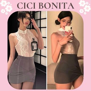  Đồ ngủ cosplay thư ký siêu hot set váy lưới ôm body nữ giáo viên đen trắng quyến rũ CP86 CICI BONITA HCM 