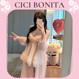 Váy ngủ ren hoa hồng nhẹ nhàng dễ thương phong cách tiểu thư CV18 CICI BONITA HCM